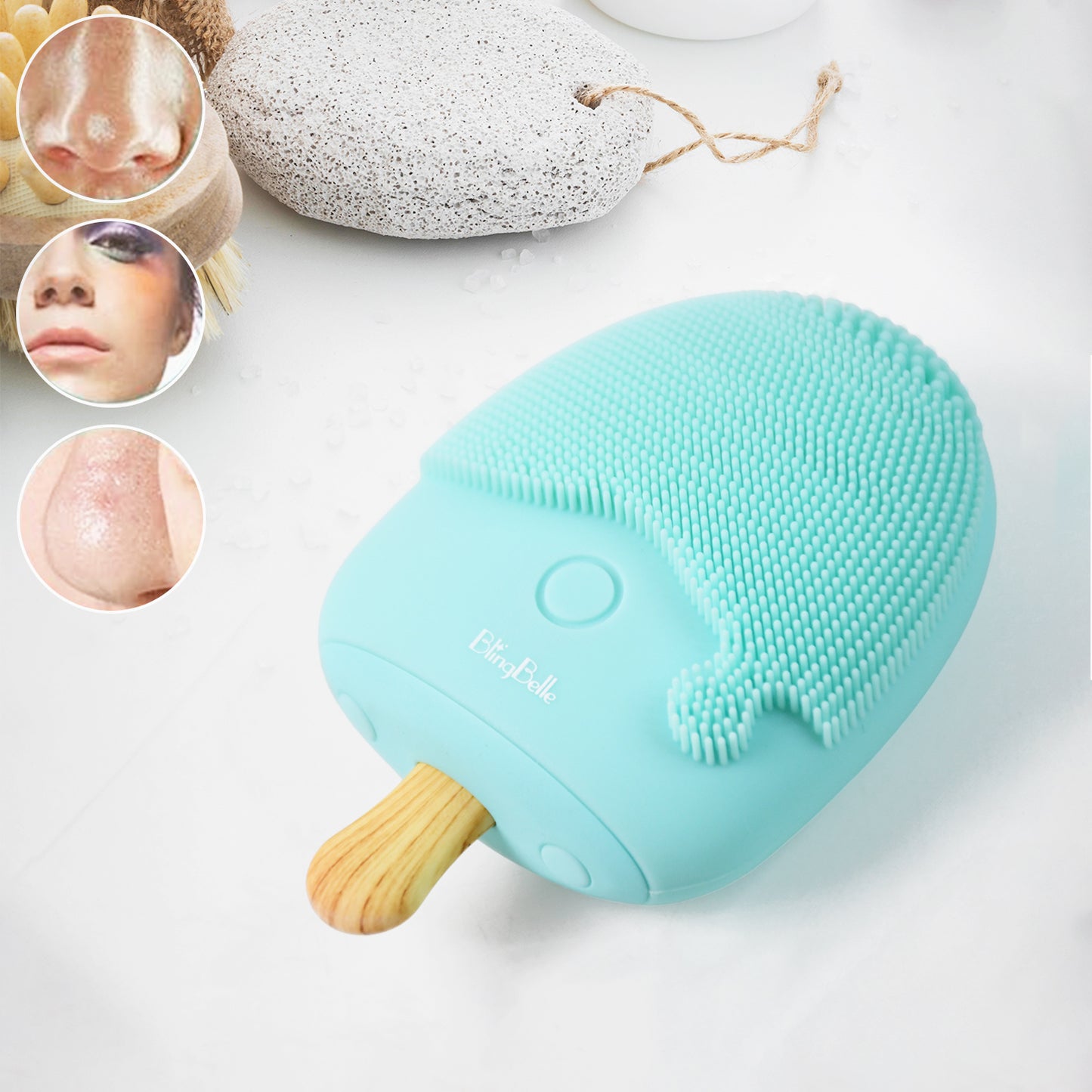 Popsicle Design Sonic Face Cleansing Brush (1 Pc)